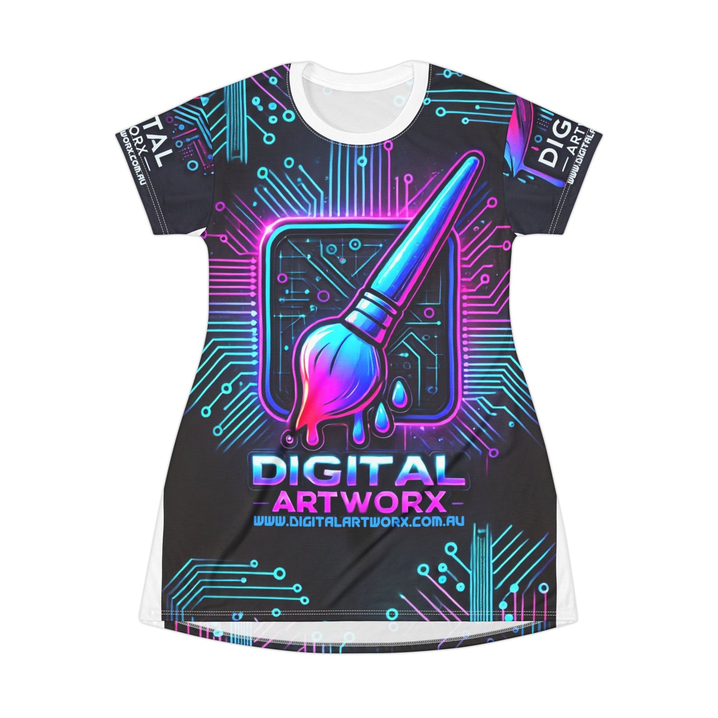 Digital Artworx T-Shirt Dress - Tech Vibes