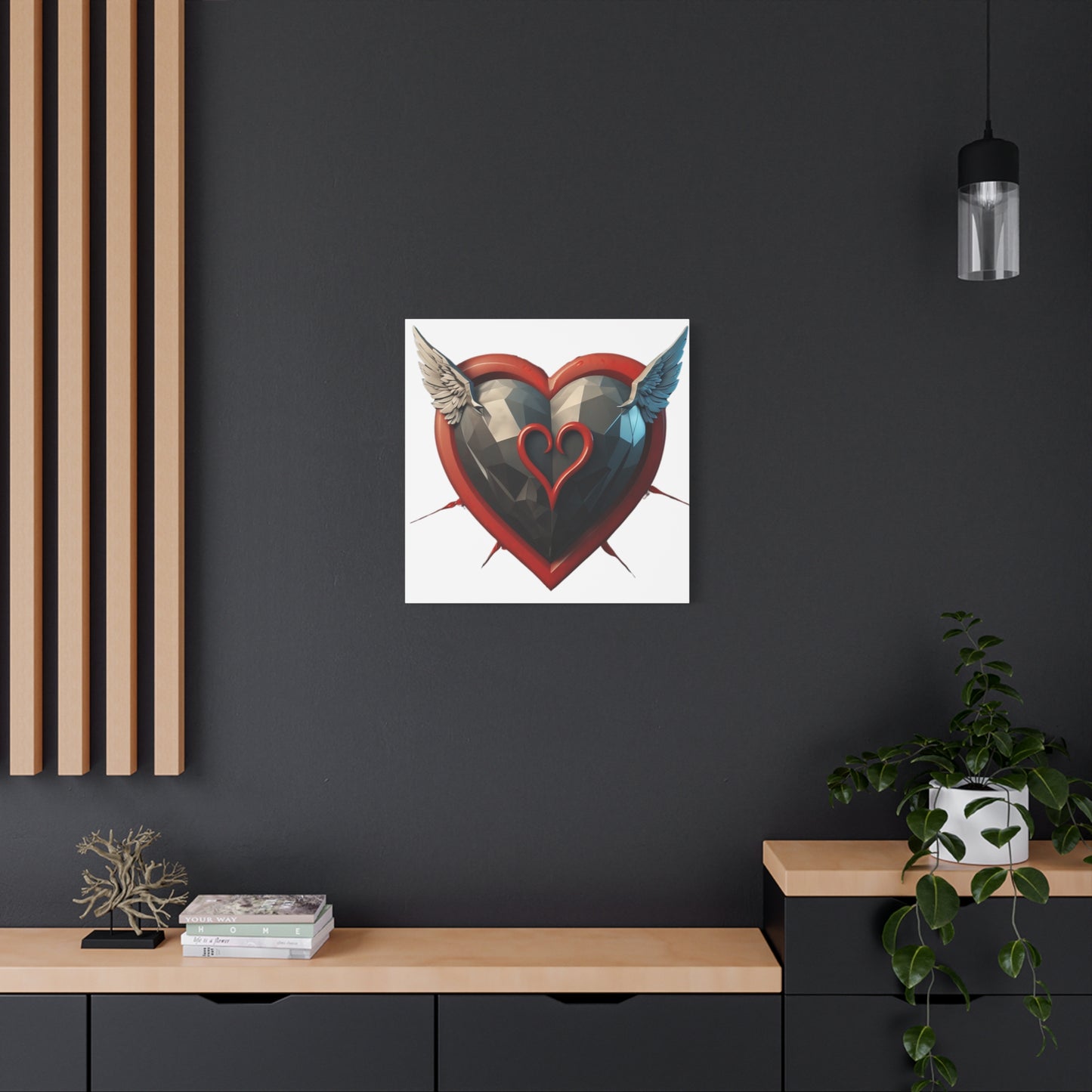 Flying Love Heart - Canvas - Wall Decor for Lovers