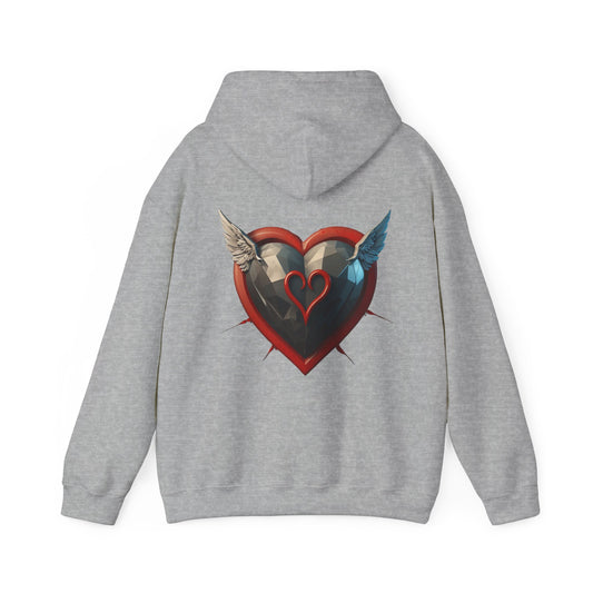 Flying Love Heart - Hoodie - Unisex Heavy Blend™