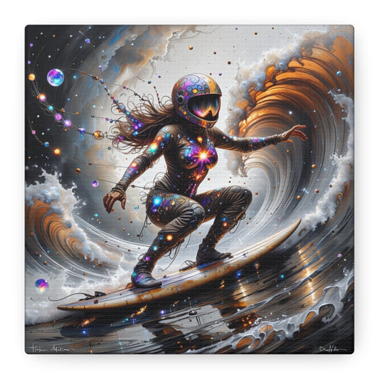 AI Surfer Chic - Canvas - Ai Wall Decor for Surf Lovers