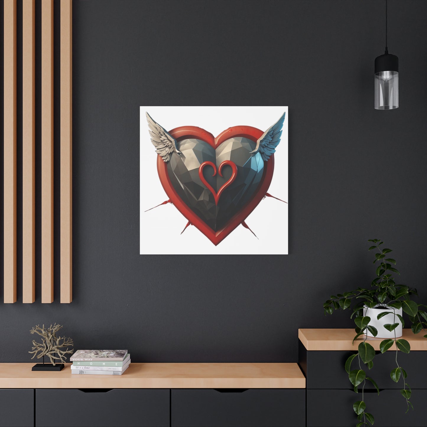Flying Love Heart - Canvas - Wall Decor for Lovers